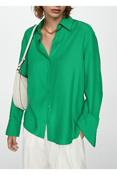 MANGO Woman Lyocell akışkan gömlek