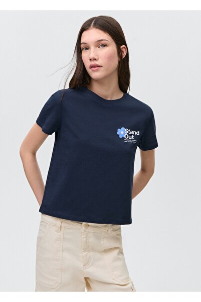 Mango Teen Majica sa uzorkom od 100% pamuka