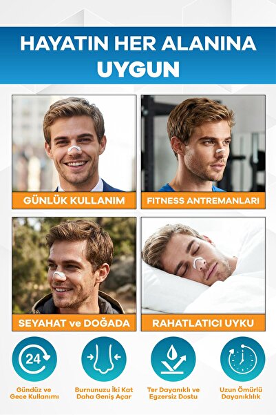 Eldi Medikal Manyetik Burun Açıcı/Bandı Başlama Seti (30 Çift, Beyaz) - Horlamayı Azaltır - Nefesi Rahatlatır