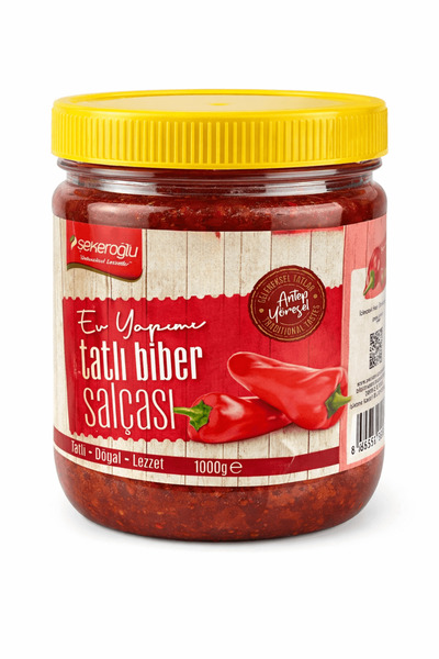 Şekeroğlu Tatlı Biber Salçası 1 kg | Doğal ve Katkısız Ev Yapımı Lezzet