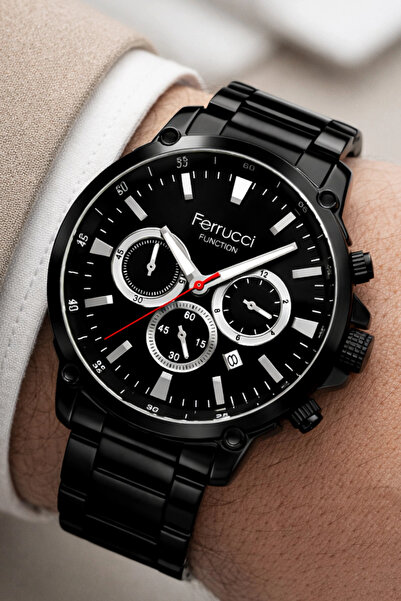 Ferrucci Function Erkek Kol Saati Çelik Kordon Çelik Kasa 3 ATM Suya Dayanıkl...