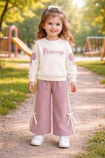 tuma collectıon Детски спортен екип за момичета, панталон от памук, двуслоен,...