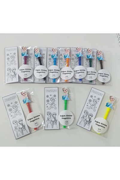 DAMLA PARTİ Frozen Hediyelik Kitap Ayracı Boyama, Elsa Doğum Günü Parti Malze...