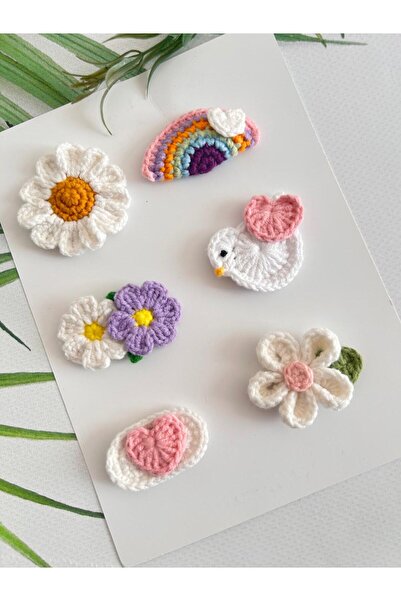 Kadın Girişimciler Atölyesi Az Saçlı Bebek Tokası 8'li Set Handmade Bebek Hed...