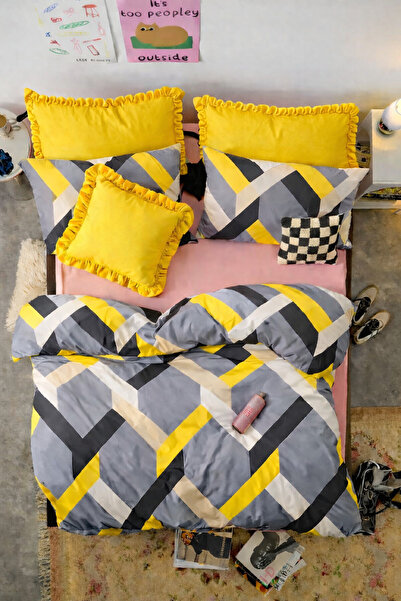 İQON طقم غطاء لحاف مزدوج Diagonal SETÇIF