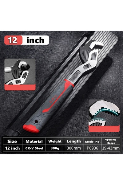 Choice 12 inch 6/8/10/12 Inch Universal Multifunctional Self-Locking Wrench F...