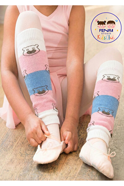 FENRA STUDIO РОЗОВО СИНЬО БЯЛО МЕЧКА МЕЧКА ДЪГА ДЕТСТВО