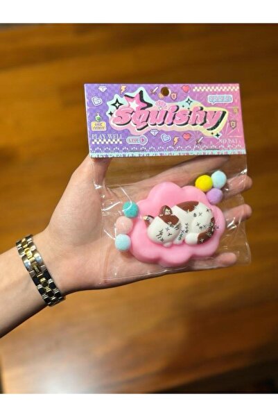 Pofika Uyuyan Kedi Fiğürlü Sukuşi Stres Oyuncağı Squishy Moj moj 8 CM 1 Adet