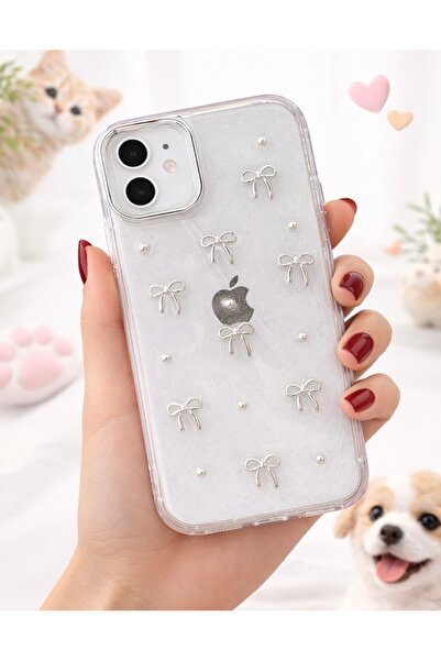 FİŞNEİLETİŞİM حافظة فضية متوافقة مع هاتف آيفون 11 مع شريط