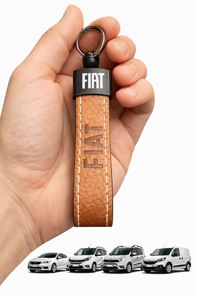 STİLİX GARAGE Breloc Fiat cu inscripții și logo (MARO) PIELE THERMO