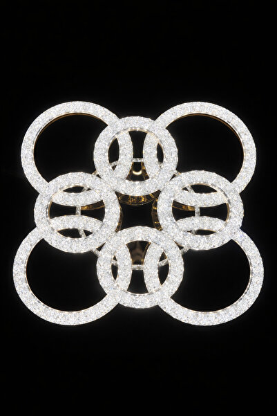 ToptanAvize 8+1 Yuvarlak Gümüş LED avize