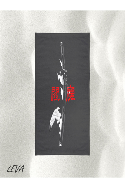 Erays Home Japanese Sword Pattern 3D Digital Printed Sports Gym Athlete Fitne...