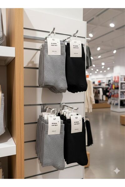 Katia&Bony Women's Towel 2-Piece Socks Gray-Black