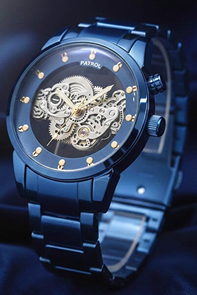 PATROL Men's Luxury Skeleton Automatic Watch - Mechanical Self-Winding, Stain...