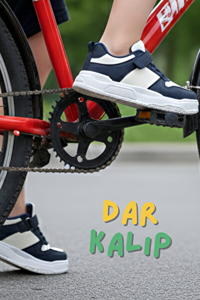 HİGHRUN Unisex Çocuk Okul Ayakkabısı Bağcık ve Cırt Cırtlı Spor Ayakkabı