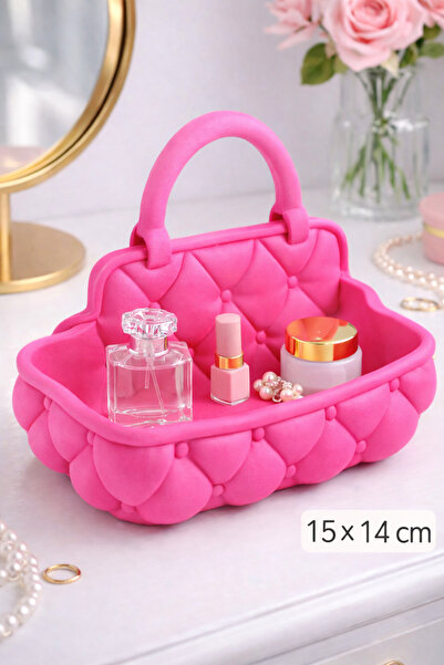 Vescarri Mini Quilted Vanity Tray with Handles – Decorative Catchall & Deskto...