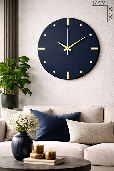 MOOCLOCK ساعة حائط موديل سيهان، عصرية، ديكورية، معدنية، مع مرآة، وآلية صامتة ...