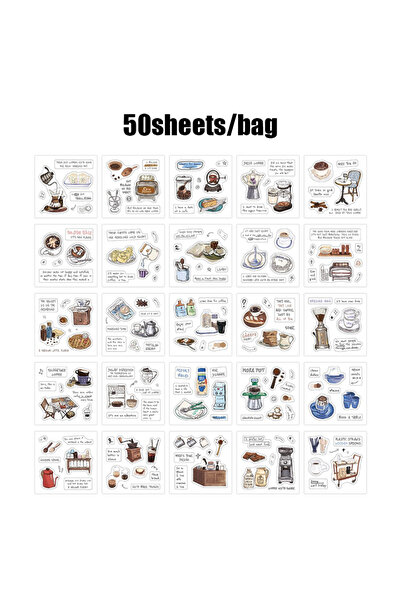 Choice S26349-4 50pcs/bag stickers sticker book soft time series handbook mat...