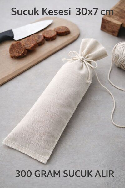 Bezza 5 Adet Sucuk Kesesi Tokat Bez Sucuk Bezi Kesesi
