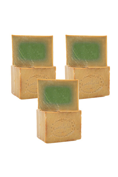Anatolia Soap Advantageous Set of 3 100% Olive Oil Aleppo Soap with Laurel Oil Olive Oil for Hair and Body 3X200G
