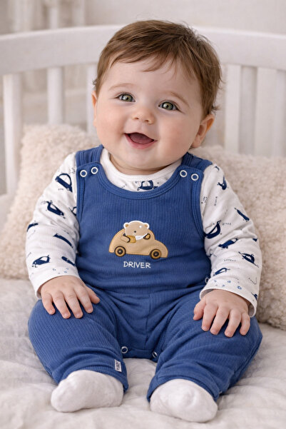 My Babies Label طقم ملابس داخلية للأطفال الأولاد باللون الأزرق مكون من 3 قطع ...