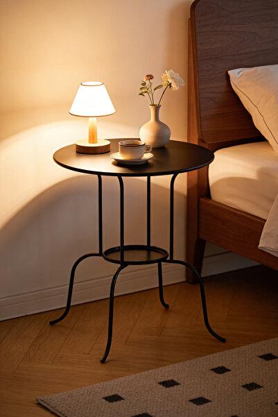 dida-cosmos Black Coffee Table, Suitable For Living Room Bedroom, Wrought Iro...