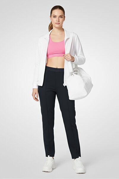 Lacoste Women Sportswear Fit Solid Outdoor Track Pants, Black