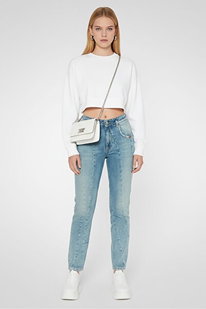 Diesel بنطلون جينز نسائي مغسول بقصّة عادية، أزرق