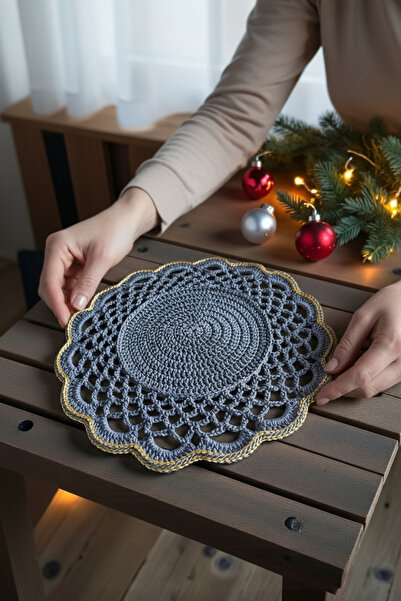 Örgü Sanatı DilekÇak El Örgüsü Polyester Soft Makrome Supla, Dekoratif Supla,...