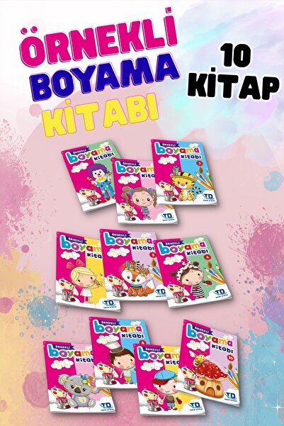Tay Yayınları 10-Piece Sample Painting Book Set - Educational and Development...
