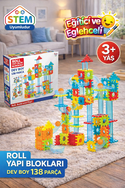 DEDE Toplu Yapı Blokları Seti 138 Parça | Çocuklar İçin Eğitici Oyuncak | Mot...