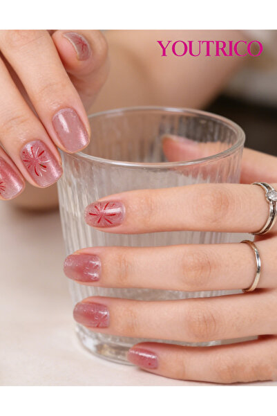 Youtrico 30 قطعة من أظافر الضغط، ماسات ثلاثية الأبعاد، أقواس، أظافر صناعية عل...