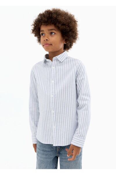 MANGO Kids Çizgili Oxford gömlek