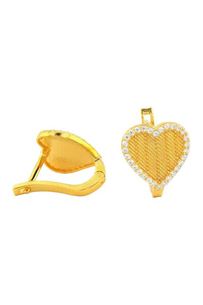 Altınkaynak 14 Ayar Altın Kalpli Küpe - 0180419