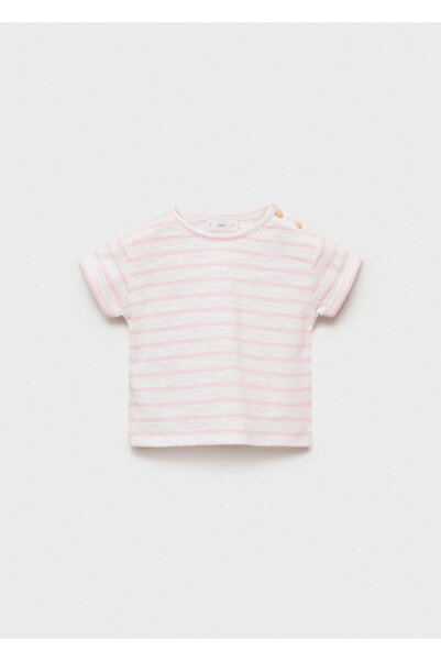 MANGO Baby Pamuklu çizgili tişört