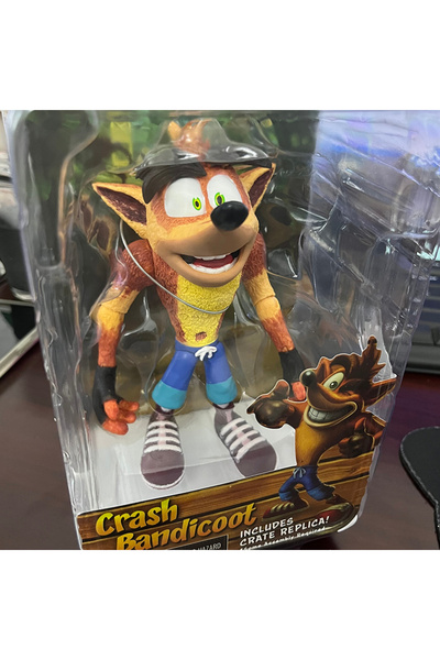 BANDAI مع علبة لعبة شخصيات كراش بانديكوت ساين تريلوجي، شخصية أنمي أكشن، دمية ...