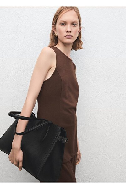 MANGO Woman Dikiş detaylı kolsuz top