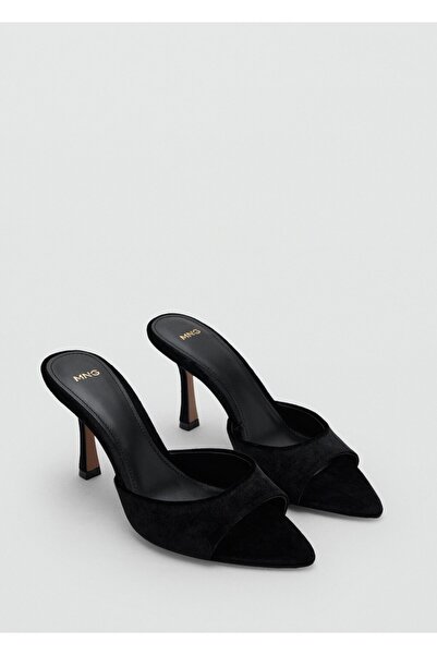 MANGO Woman Topuklu kadife sandalet