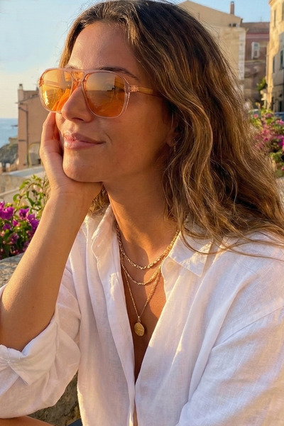 Duke Nickle OranGe Square Frame unisex Sports SunGlasses - Uv 400 Intense Glass