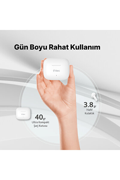 Ttec AirBeat Vibe Gerçek Kablosuz TWS Bluetooth Kulaklık - 2KM176