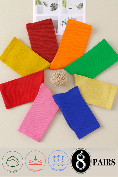 Esinti 8 чифта унисекс памучни цветни тенис чорапи