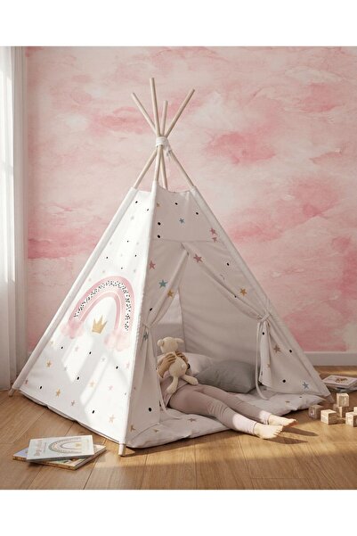 Talia Home Gökkuşağı Desenli Çocuk Odası Oyun Çadırı TLAC-305