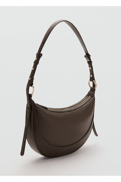 MANGO Woman Oval omuz çantası