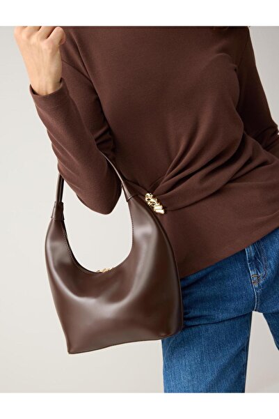 Jimmy Key Kahverengi Deri Görünümlü Çanta