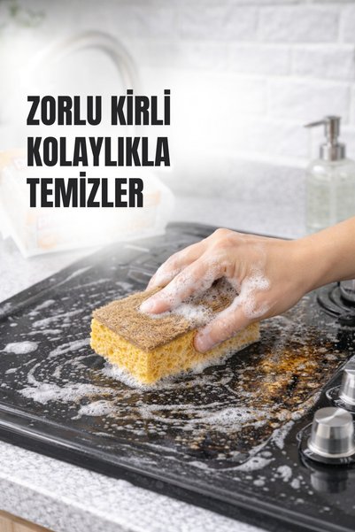 grimorlife 20 Adet Lifli Düz Bulaşık Süngeri – Özel Dokulu Dayanıklı Pinterest Mutfak Temizlik Süngeri Seti