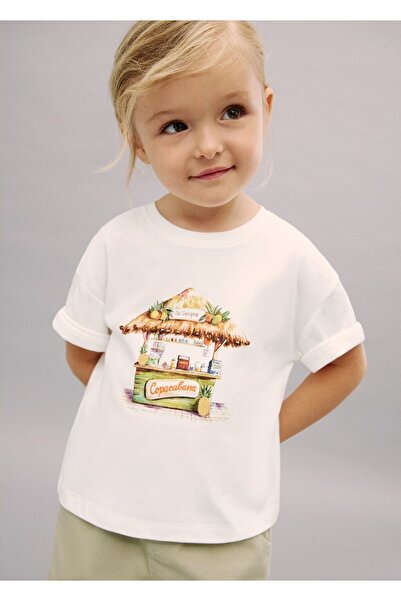 MANGO Baby T-Shirt mit tropischem Aufdruck