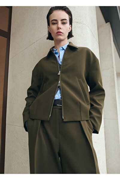 MANGO Woman Gömlek yakalı bomber ceket