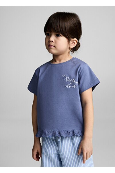 MANGO Baby T-Shirt aus Baumwolle mit Stickerei