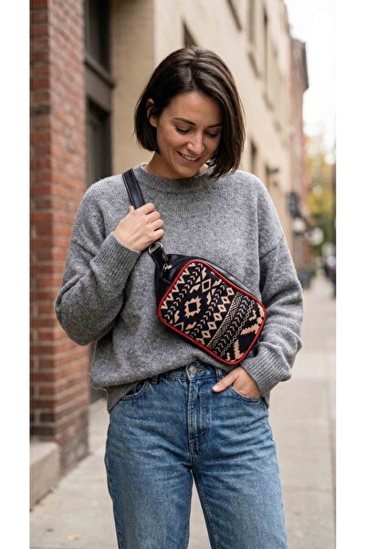 Ayşe Teyze'nin Çantaları Kadın Siyah Bel Çantası Kbl02