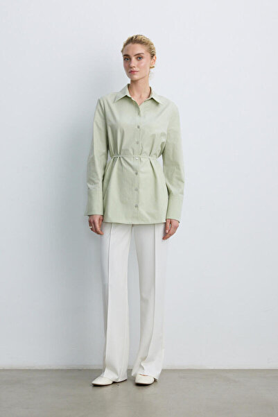 BE BLUE Cămașă cu detaliu de legătură verde apă